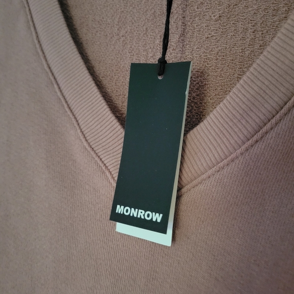 NEW Monrow Shirred Sleeve Sweatshirt Small - Picture 7 of 8